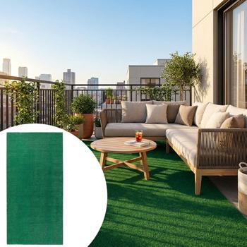 Tappeto di erba artificiale verde chiaro 100x200cm: Facile da curare, stabile ai raggi UV e resistente alle intemperie: il vostro paradiso erboso sempreverde per balconi e terrazze