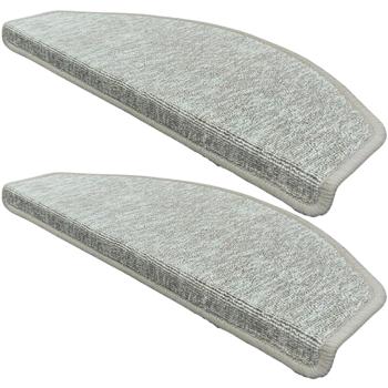 Preview: Stair tread mats, 14 pieces, half-round, gray: : Non-slip, robust & sound-absorbing - More safety & elegance for your stairs