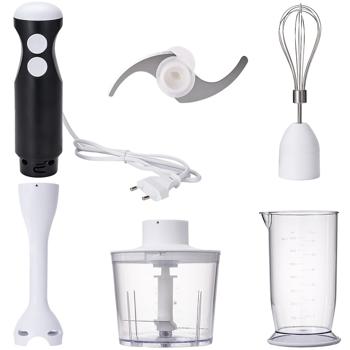 Potente set di frullatori manuali da 400 W: il vostro versatile aiutante in cucina per zuppe e frullati - tritatutto e frusta inclusi