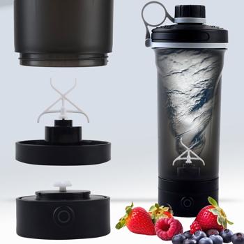Preview: Leistungsstarker Akku-Shaker für Proteinshakes & Smoothies - Tragbar, elektrisch, USB-C aufladbar, klumpenfrei mixen - Ideal für Sport und Fitness 