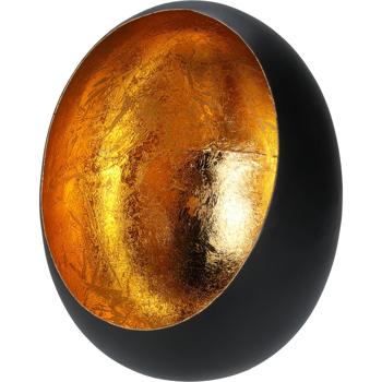Elegantes Windlicht aus Metall für Kerzen und Teelichter, schwarz/gold: Ein stilvolles Deko-Objekt für drinnen & draussen – Luxuriös & Gemütlich