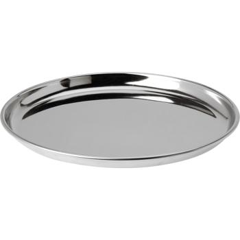 Plateau de service et plateau décoratif en métal brillant, Ø28 cm- Design de haute qualité pour Noël, les fêtes, les soirées, la cuisine et la maison