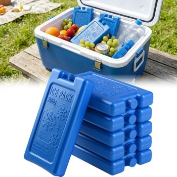 6er Set Kühlakkus für Kühltasche & Lunchbox – je 200g, Kühlelemente flach & wiederverwendbar – BPA-freier Kühlakku für 12h Kühlung