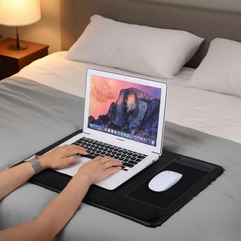 Preview: Multifunctional laptop pad with mouse pad and phone holder, 36 x 5,5 x 57,5 cm - Comfortable & portable - for home-office, travel and more