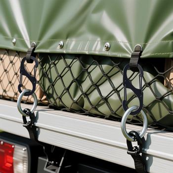 Preview: Carabiner S-hook set of 4, 5 x 2.2 cm: Robust multi-purpose hooks for a secure hold - The clever solution for keeping your home, garage & outdoor areas tidy