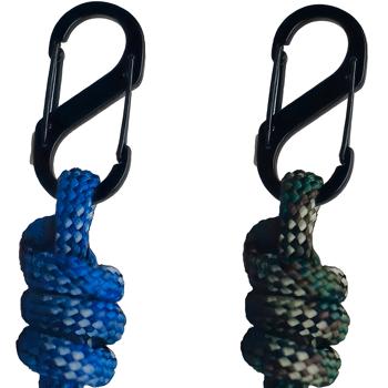 Preview: Carabiner S-hook set of 4, 5 x 2.2 cm: Robust multi-purpose hooks for a secure hold - The clever solution for keeping your home, garage & outdoor areas tidy