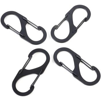 Mousquetons en S, set de 4, 4 x 1,7 cm : Crochets robustes à usages multiples pour un maintien sûr - La solution intelligente pour l‘ordre dans la maison, le garage & l‘extérieur