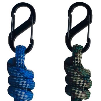 Preview: Carabiner S-hook set of 4, 7.2 x 3 cm: Robust multi-purpose hooks for a secure hold - The clever solution for keeping your home, garage & outdoor areas tidy