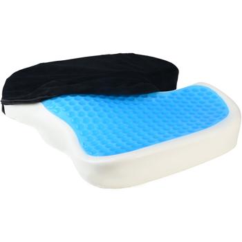 Comfortable memory-foam seat cushion with cooling gel & anti-slip coating, 44 x 35 x 8 cm - for long drives & workdays in the home-office or office