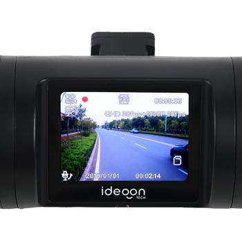 Preview: Dashcam doppia QHD – Telecamera auto premium con GPS e sensore G, visione notturna IR, qualità video 2K, affidabile sorveglianza 24h ultra‑grandangolare