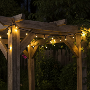 Preview: Helle Solar Lichterkette mit 480 warmweissen LEDs & 40 Stunden Leuchtdauer, 20 Meter, USB-Aufladung, 13 Funktionen, inkl. Fernbedienung - für Innen & Aussen