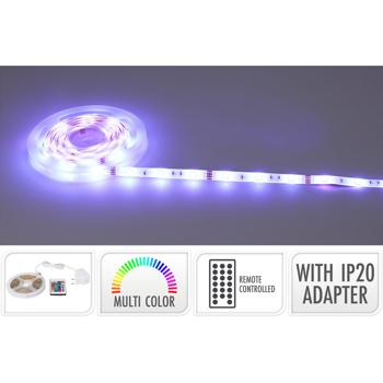 Preview: Bande LED Dynamique Multicolore - Éclairage d‘Ambiance Salon, Salle de Jeux & Fête - 10m RGB, 300 LED, IP44 Extérieur/Intérieur - Télécommande