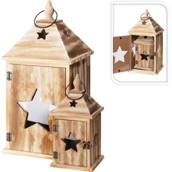 Preview: 2er-Set Rustikale Laternen mit Stern - 2 Grössen, Deko-Kerzenlaternen für Haus und Garten, Weihnachten, Landhaus Stil - Natur Finish Preview: 2er-Set Rustikale Laternen mit Stern - 2 Grössen, Deko-Kerzenlaternen für Haus und Garten, Weihnachten, Landhaus Stil - Natur Finish