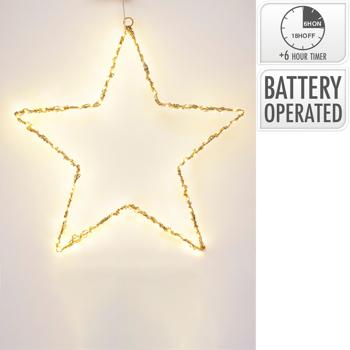 Preview: Zauberhafter Weihnachtsstern mit 150 LEDs, warmweiss, 50 x 0,5 cm – ideal als Fensterdeko & Weihnachtsdeko für den Innenbereich