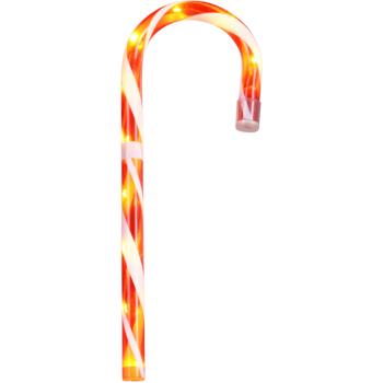 Preview: Weihnachtliche LED-Zuckerstange, Höhe 75 cm, warmweiss, batteriebetrieben, 5 Funktionen - Perfekte Weihnachtsdeko für Ihr Zuhause