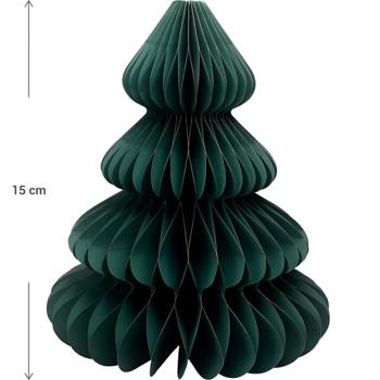 Preview: Dekorativer Papier-Weihnachtsbaum-Anhänger in Grün - Festliche Dekoration für eine frohe Weihnachtsstimmung, perfekt zum Basteln & Dekorieren