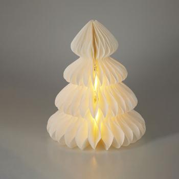 Preview: Romantische Baum LED Dekoration Wabenpapier mit 6h Timer, 40cm – Nachtlicht für Schlafzimmer oder Wohnzimmer. Perfekt für Weihnachten