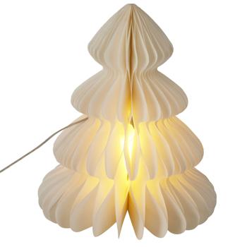 Preview: Romantische Baum LED Dekoration Wabenpapier mit 6h Timer, 40cm – Nachtlicht für Schlafzimmer oder Wohnzimmer. Perfekt für Weihnachten