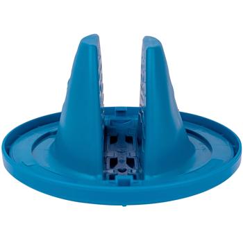 Preview: Doseur de chlore et brome robuste - Maintien stable du chlore pour piscine cristalline - Flotteur avec sécurité enfants, - Bleu/Blanc 17.5x18.5cm