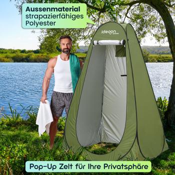 Preview: Pop-Up Toilettenzelt - Duschzelt & Umkleidezelt für Camping, Strand & Outdoor, tragbares Sichtschutzzelt grün, schneller Aufbau Preview: Pop-Up Toilettenzelt - Duschzelt & Umkleidezelt für Camping, Strand & Outdoor, tragbares Sichtschutzzelt grün, schneller Aufbau