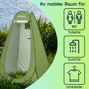 Preview: Pop-Up Toilettenzelt - Duschzelt & Umkleidezelt für Camping, Strand & Outdoor, tragbares Sichtschutzzelt grün, schneller Aufbau Preview: Pop-Up Toilettenzelt - Duschzelt & Umkleidezelt für Camping, Strand & Outdoor, tragbares Sichtschutzzelt grün, schneller Aufbau