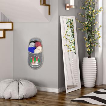 Preview: Home Sweet Home - Wichtel Gästefinken-Set: 5 Paar bequeme Hausschuhe in diversen Farben mit verstärkter Sohle - hygienisch für Besucher & Gäste