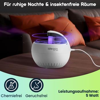 Preview: 2er-Set Insektenfänger UV-Licht & Luftstrom USB (5W): Mückenfalle, geräuschlos & chemiefrei – Für ruhige Nachte & insektenfreie Räume