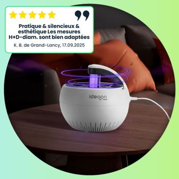 Preview: 2 pièges à moustiques électriques USB 5 W – lampes UV anti-insectes silencieuses, sans produits chimiques – pour des nuits paisibles