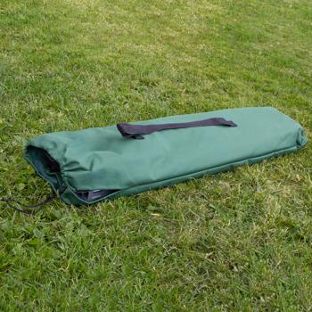 Preview: Professional folding camp bed, green - Maximum relaxation for outdoor use. Ideal for camping, fishing, guests. Robust folding bed with comfort & stability!