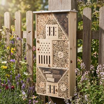 XXL insect hotel for wild bees & beneficial insects: solid, robust & species-appropriate - promotes biodiversity in the garden