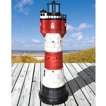 Preview: Solar-Deko-Leuchtturm, 80 cm: Maritime Gartenleuchte, automatisch & wetterfest – Bringt Urlaubsfeeling & zauberhaftes Licht in den Garten