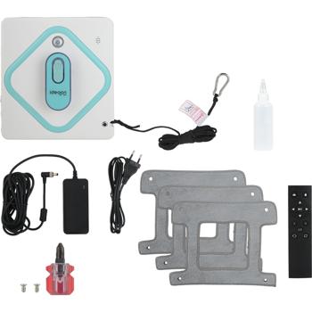 Preview: Smart AI window cleaning robot: 3000 Pa glass cleaning robot with app control, remote control, safety rope for streak-free clean windows