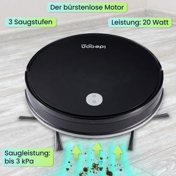 Preview: 3in1 Saug-Wischroboter: 3 kPa Leistung,  Automatischer Bodenreiniger mit bürstenlosem Motor und App-Steuerung. Reinigt bis 120 m², Ihr Smart Home Putzhelfer