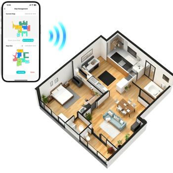 Preview: Robot aspirateur-laveur 6000 Pa avec fonction de lavage 2-en-1, batterie Li-ion, navigation laser - aspirateur-laveur Wi-Fi pour maison connectée