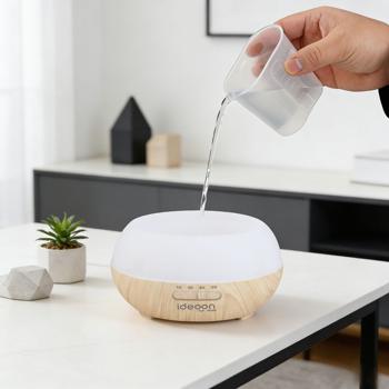 Preview: Stylish aroma diffuser & humidifier, 300 ml nebuliser with RGB colour light and timer – perfect for home & office