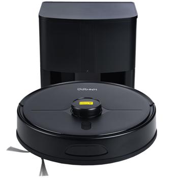 Preview: Robot aspirateur-laveur ultime 6 000 Pa avec fonction de lavage 2-en-1, noir – batterie Li-ion, navigation laser – aspirateur-laveur Wi‑Fi pour maison connectée