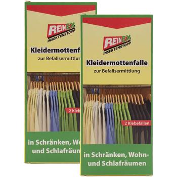 set of 2 monitoring clothes moth traps with 2 adhesive traps each: Immediate detection & protection for clothing & textiles