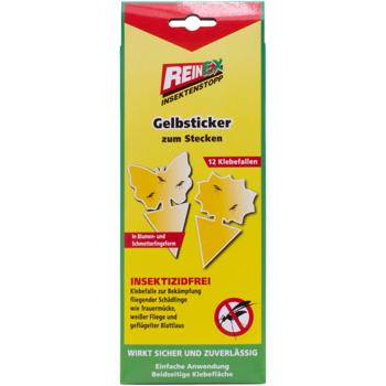 Preview: set di 2 adesivi gialli ferma insetti, 12: efficace trappola per mosche per piante d‘appartamento