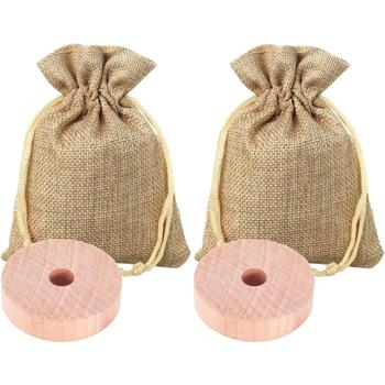 Preview: set di 2 set antitarme composto da bustina di lavanda e anello di legno di cedro