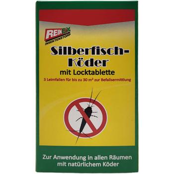 Silverfish sticky trap, 3 pieces: Monitoring trap for silverfish, strong attractant & easy to use