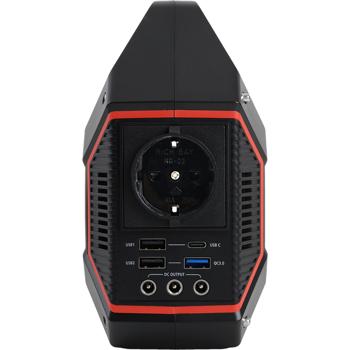 Preview: Tragbare Powerstation 155Wh 42000mAh Solar-Generator mit 230V AC Steckdose, USB-C QC 3.0, DC Output, LED-Screen & Licht für Camping Notstrom