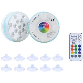 Preview: 2er-Set Multicolor-LED-Unterwasserleuchte, mit Fernbedienung - Wasserdichte Pool Beleuchtung mit starken Saugnäpfen – Deko für Badewanne, Teich, Aquarium Preview: 2er-Set Multicolor-LED-Unterwasserleuchte, mit Fernbedienung - Wasserdichte Pool Beleuchtung mit starken Saugnäpfen – Deko für Badewanne, Teich, Aquarium