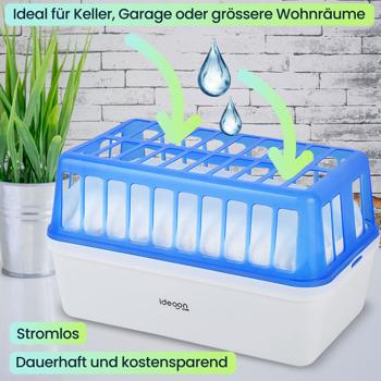 Preview: Premium Luftentfeuchter-Set PLUS 5er Granulat-Nachfüllpack - Effektiver Feuchtigkeits-Killer gegen Schimmel & Geruch