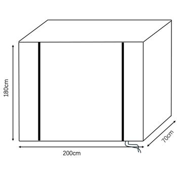 Preview: XXXL plant protection cover winter protection 200x180x70 cm for palms & large plants, winter cover with practical zipper door, 100 g/m² fleece