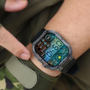 Preview: Smartwatch mit Telefonfunktion 1.96’’: Fitness Tracker, Herzfrequenz – Ein sportlicher Begleiter für Anrufe & Gesundheit am Handgelenk