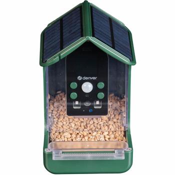 Preview: Mangiatoia per uccelli con telecamera e pannello solare: telecamera per la fauna selvatica per scoprire da vicino gli uccelli in giardino