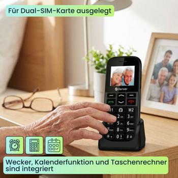 Preview: 4G Senioren Mobiltelefon mit SOS-Notruftaste: Einfaches Handy, grosser Bildschirm – Mehr Sicherheit & Erreichbarkeit für Senioren