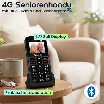 Preview: 4G Senioren Mobiltelefon mit SOS-Notruftaste: Einfaches Handy, grosser Bildschirm – Mehr Sicherheit & Erreichbarkeit für Senioren