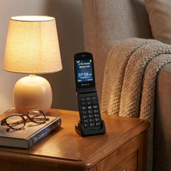 telefono flip 4G per anziani: schermo a colori da 2,4‘‘, Bluetooth, pulsante SOS - Un telefono d‘emergenza sicuro, facile da usare e accessibile