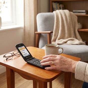 Preview: telefono flip 4G per anziani: schermo a colori da 2,4‘‘, Bluetooth, pulsante SOS - Un telefono d‘emergenza sicuro, facile da usare e accessibile